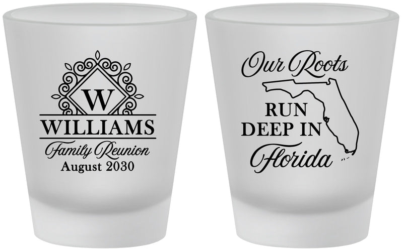Custom Family Reunion Frosted Shot Glasses - Florida | 160057
