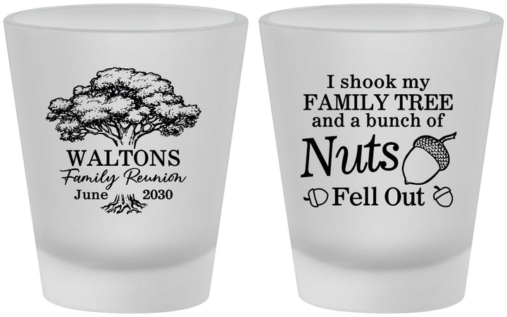 Custom Family Reunion Frosted Shot Glasses - Tree | 160058