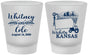 Custom Wedding Frosted Shot Glasses - Kansas | 165