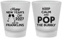 Custom New Years Frosted Shot Glasses - 2027 Pop The Bubbly | 170006
