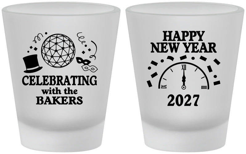 Custom New Years Frosted Shot Glasses - 2027 Countdown | 170010