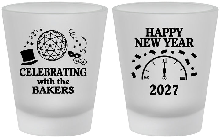 Custom New Years Frosted Shot Glasses - 2027 Countdown | 170010