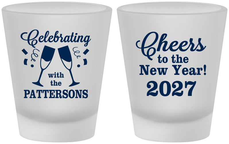 Custom New Years Frosted Shot Glasses - 2027 Cheers | 170011