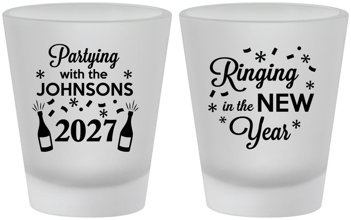 Custom New Years Frosted Shot Glasses - 2027 Ringing In | 170014