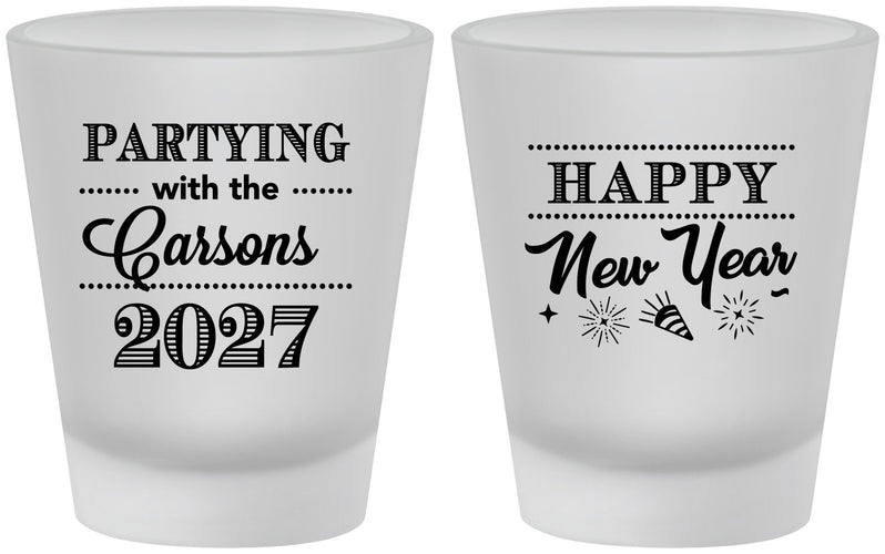 Custom New Years Frosted Shot Glasses - 2027 Nye | 170016