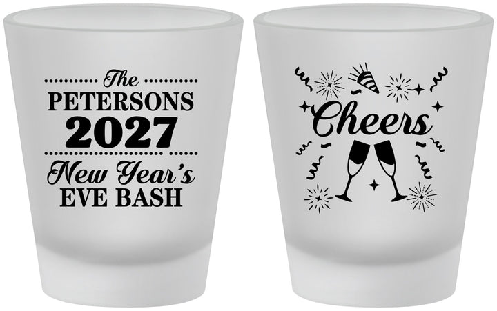 Custom New Years Frosted Shot Glasses - 2027 Cheers | 170017