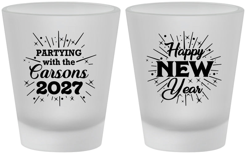 Custom New Years Frosted Shot Glasses - 2027 Nye | 170020