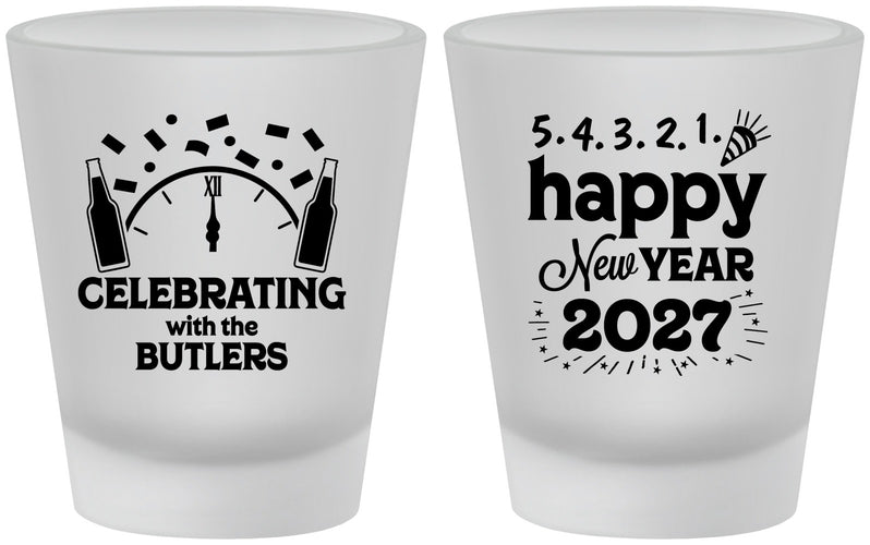 Custom New Years Frosted Shot Glasses - 2027 Countdown | 170021