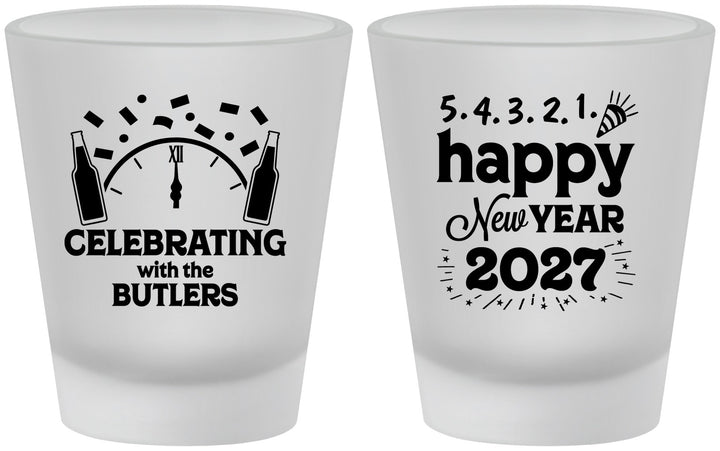 Custom New Years Frosted Shot Glasses - 2027 Countdown | 170021