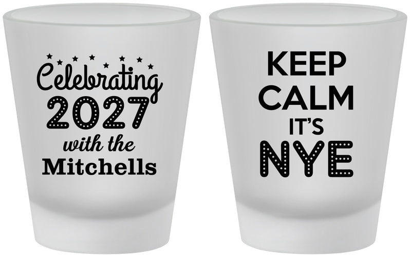 Custom New Years Frosted Shot Glasses - 2027 Nye | 170025