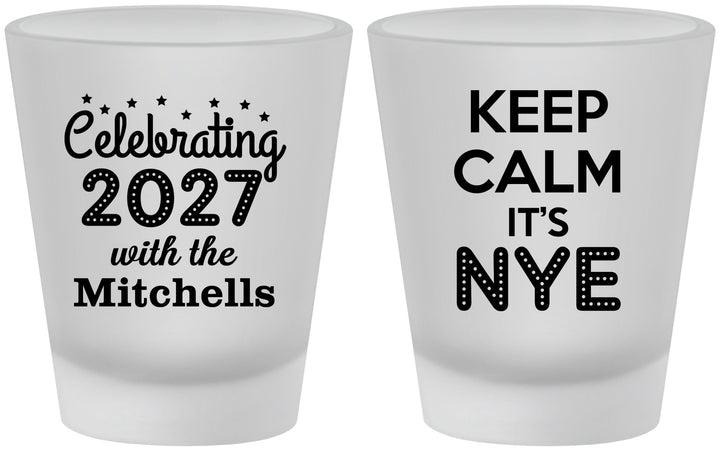 Custom New Years Frosted Shot Glasses - 2027 Nye | 170025
