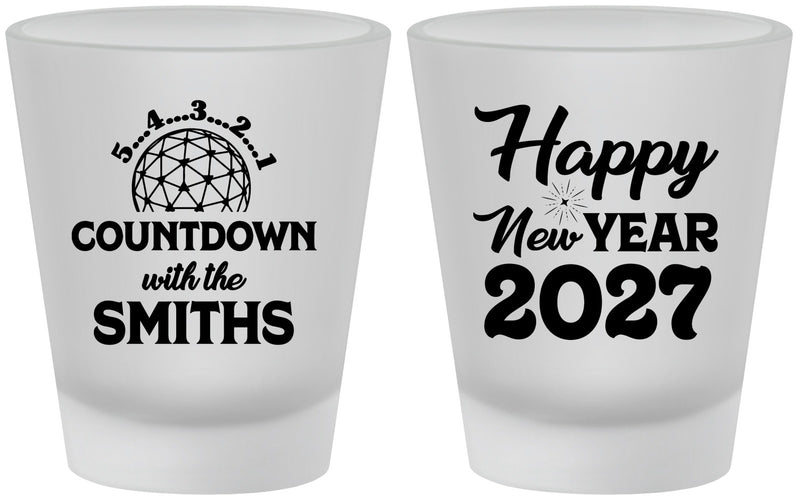 Custom New Years Frosted Shot Glasses - 2027 Countdown | 170026