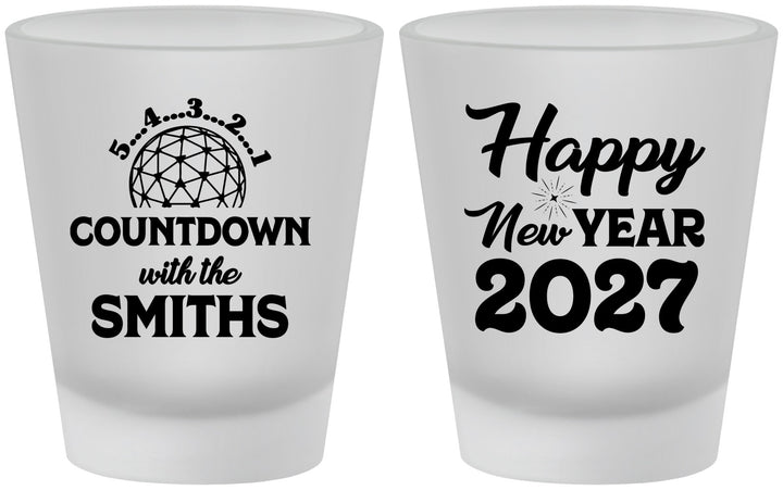 Custom New Years Frosted Shot Glasses - 2027 Countdown | 170026