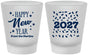 Custom New Years Frosted Shot Glasses - 2027 Confetti | 170027