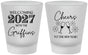 Custom New Years Frosted Shot Glasses - 2027 Cheers | 170029