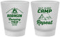 Custom Family Vacation Frosted Shot Glasses - Eat Sleep Camp Repeat | 180014