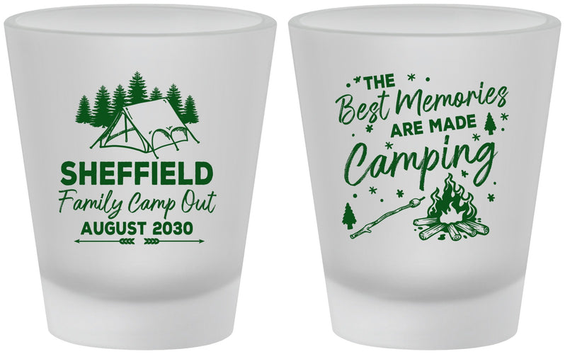 Custom Family Vacation Frosted Shot Glasses - Camping Park | 180015
