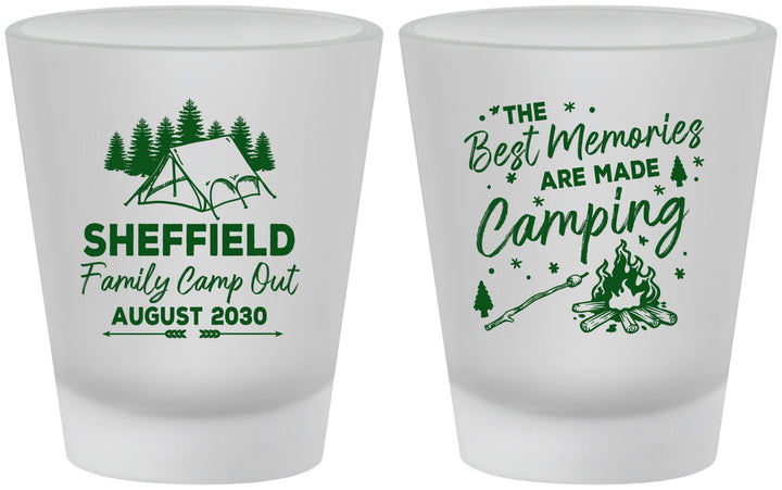 Custom Family Vacation Frosted Shot Glasses - Camping Park | 180015