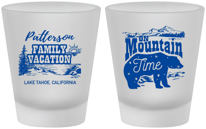 Custom Family Vacation Frosted Shot Glasses - Mountain | 180028
