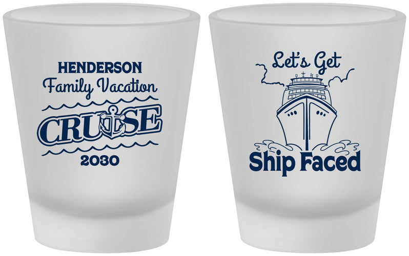 Custom Family Vacation Frosted Shot Glasses - Cruise | 180038