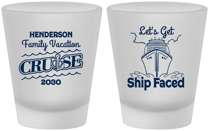 Custom Family Vacation Frosted Shot Glasses - Cruise | 180038