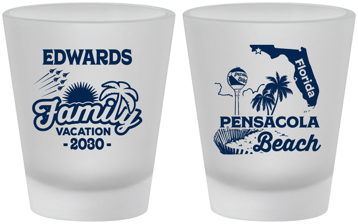 Custom Family Vacation Frosted Shot Glasses - Florida | 180044