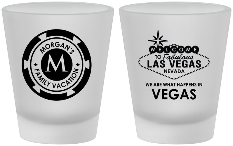 Custom Family Vacation Frosted Shot Glasses - Las Vegas | 180049