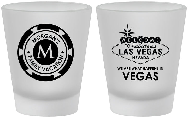 Custom Family Vacation Frosted Shot Glasses - Las Vegas | 180049