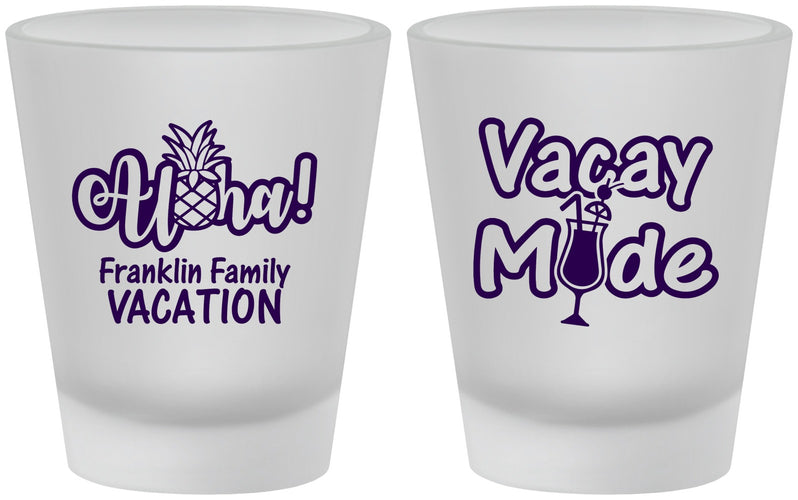 Custom Family Vacation Frosted Shot Glasses - Hawaii | 180053