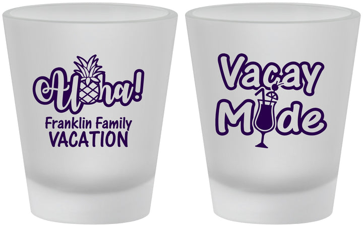 Custom Family Vacation Frosted Shot Glasses - Hawaii | 180053