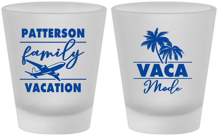 Custom Family Vacation Frosted Shot Glasses - Vaca Mode Trip | 180054
