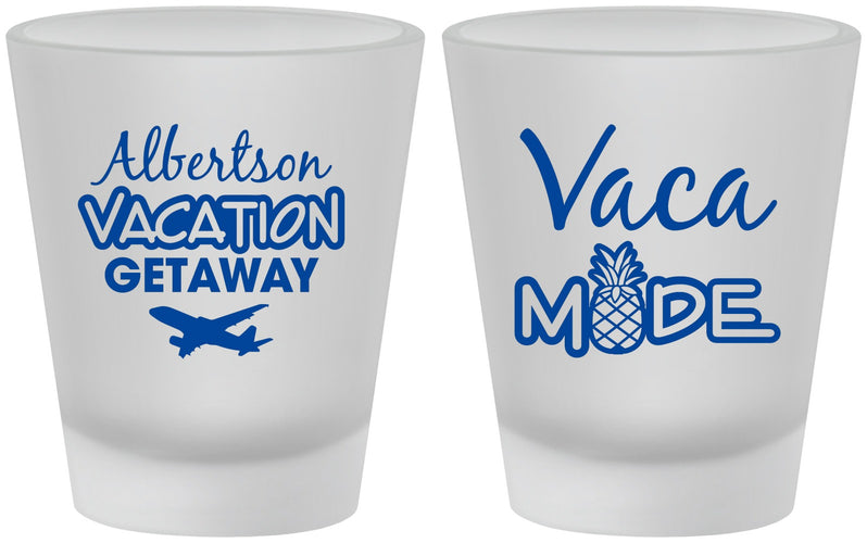 Custom Family Vacation Frosted Shot Glasses - Vacay Vibes Trip | 180055