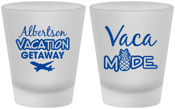 Custom Family Vacation Frosted Shot Glasses - Vacay Vibes Trip | 180055