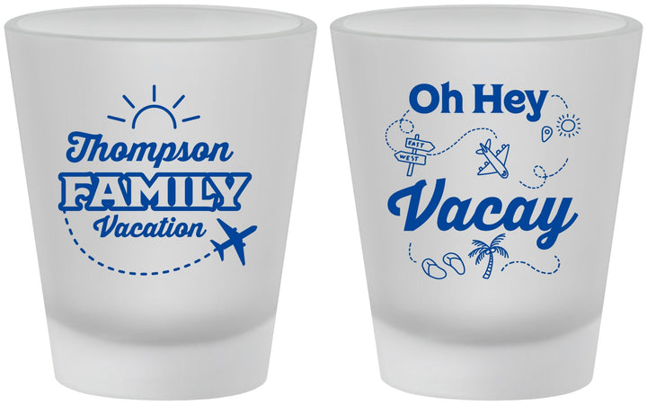 Custom Family Vacation Frosted Shot Glasses - Beach | 180056