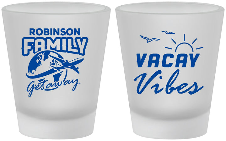 Custom Family Vacation Frosted Shot Glasses - Vacay Vibes | 180057