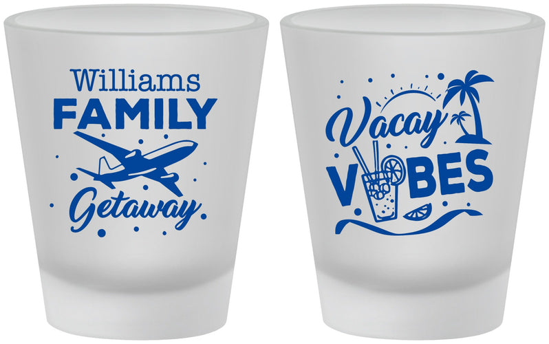 Custom Family Vacation Frosted Shot Glasses - Life Is Good At The Beach | 180058