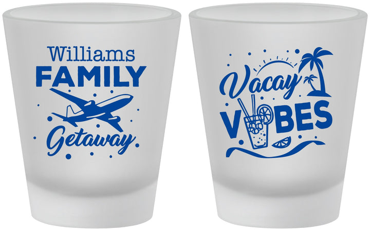 Custom Family Vacation Frosted Shot Glasses - Life Is Good At The Beach | 180058