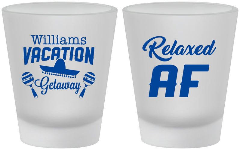 Custom Family Vacation Frosted Shot Glasses - Beach | 180059