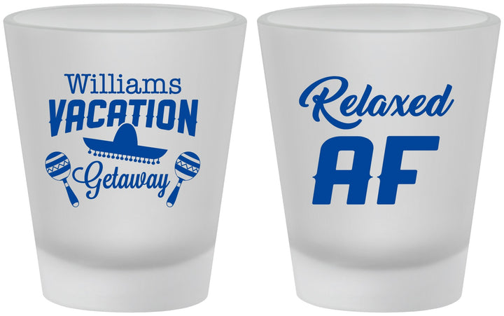 Custom Family Vacation Frosted Shot Glasses - Beach | 180059
