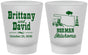 Custom Wedding Frosted Shot Glasses - Oklahoma | 185