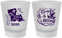 Custom Mardi Gras Frosted Shot Glasses - Beads And Bling | 190002