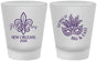 Custom Mardi Gras Frosted Shot Glasses - Fleur De Lis | 190010