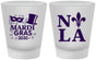 Custom Mardi Gras Frosted Shot Glasses - Nola Fleur De Lis | 190014