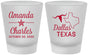 Custom Wedding Frosted Shot Glasses - Texas | 192