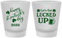 Custom St Patricks Day Frosted Shot Glasses - Lucked Up | 200007
