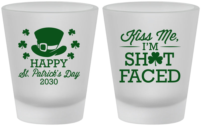 Custom St Patricks Day Frosted Shot Glasses - Leprechaun | 200009