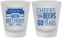 Custom Birthday Frosted Shot Glasses - Cheers Beers To 60 Years | 20001