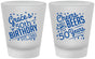 Custom Birthday Frosted Shot Glasses - Cheers Beers To 50 Years | 20003