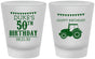 Custom Birthday Frosted Shot Glasses - 50th Tractor | 20005