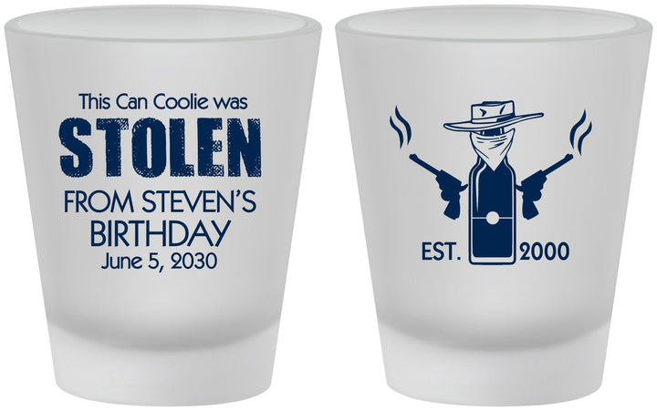 Custom Birthday Frosted Shot Glasses - 30th | 20007